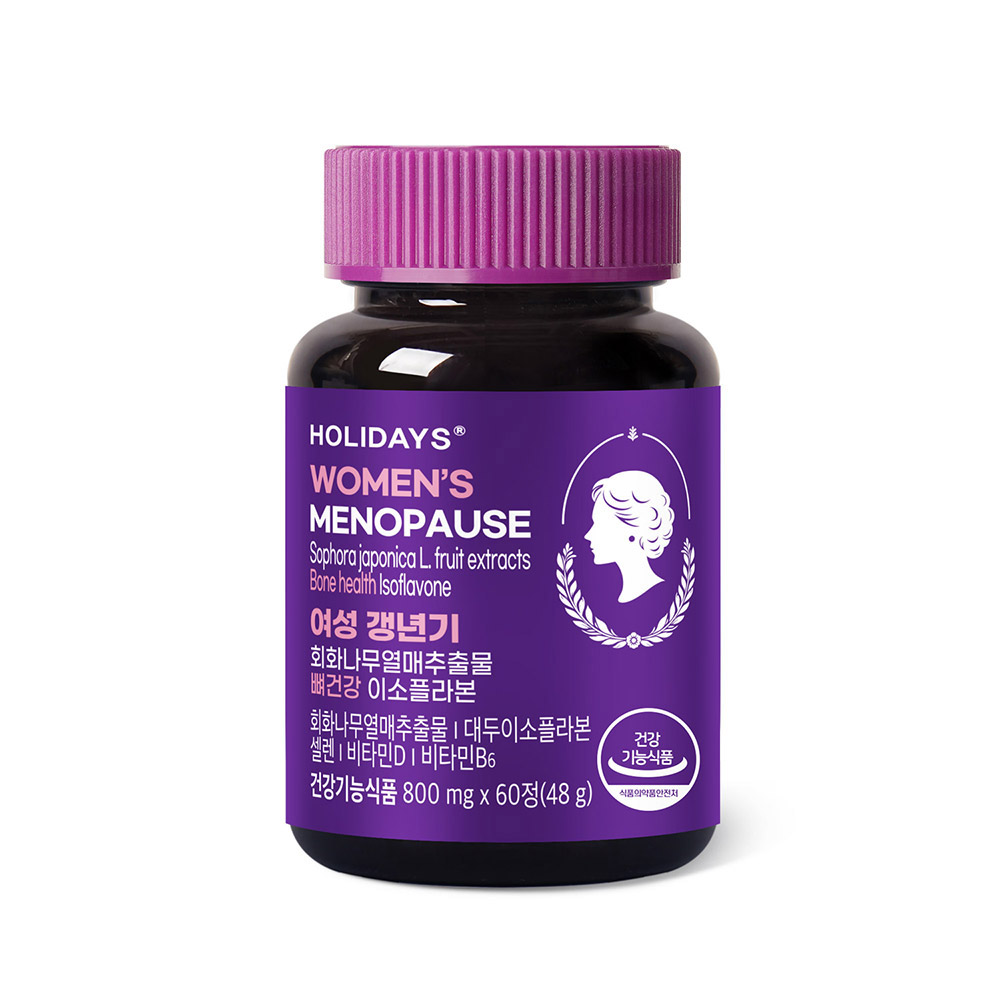 여성 갱년기 회화나무열매추출물 뼈건강 이소플라본 60정 1병